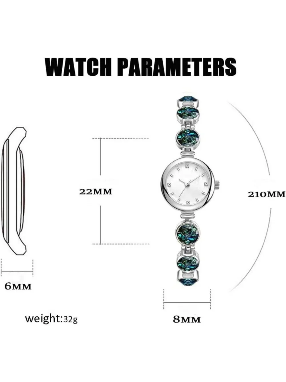 Women's Silver Crystal Diamond Bracelet Watch Stainless Steel Waterproof Quartz